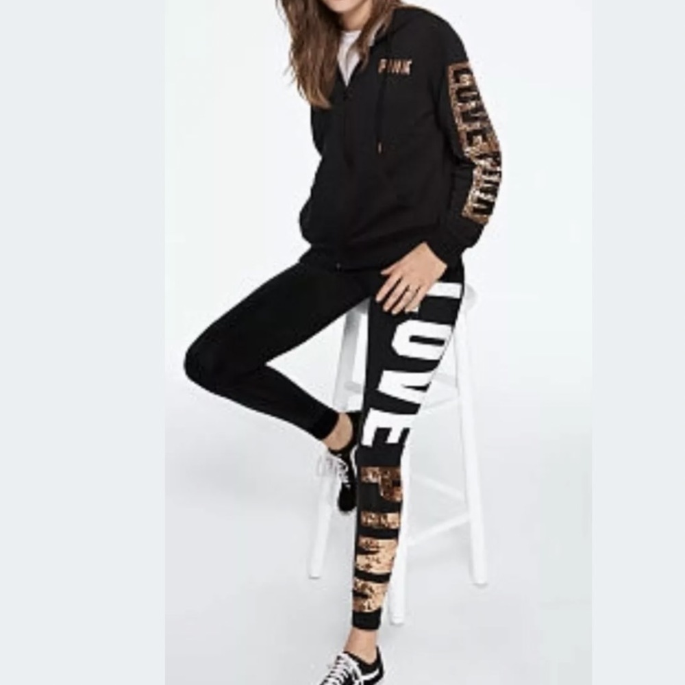 Victoria’s Secret Bling Leggings Hoodie Set